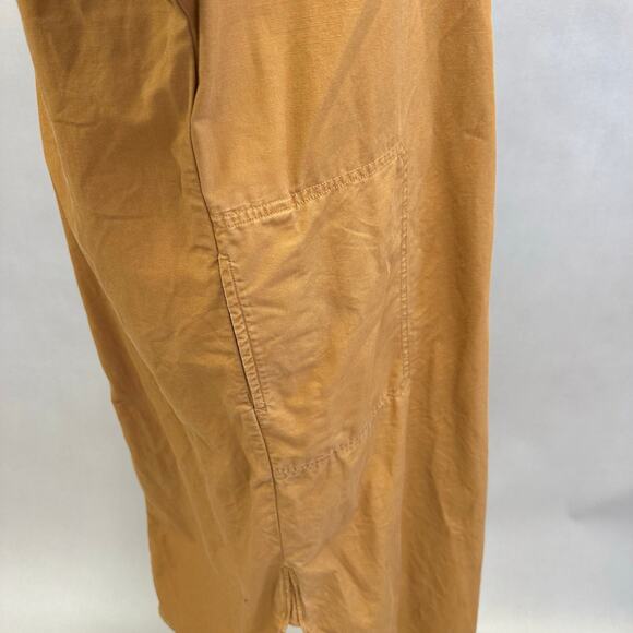 Gap short sleeve popover midi dress in deep camel size Medium Tall 100% cotton - Picture 10 of 13